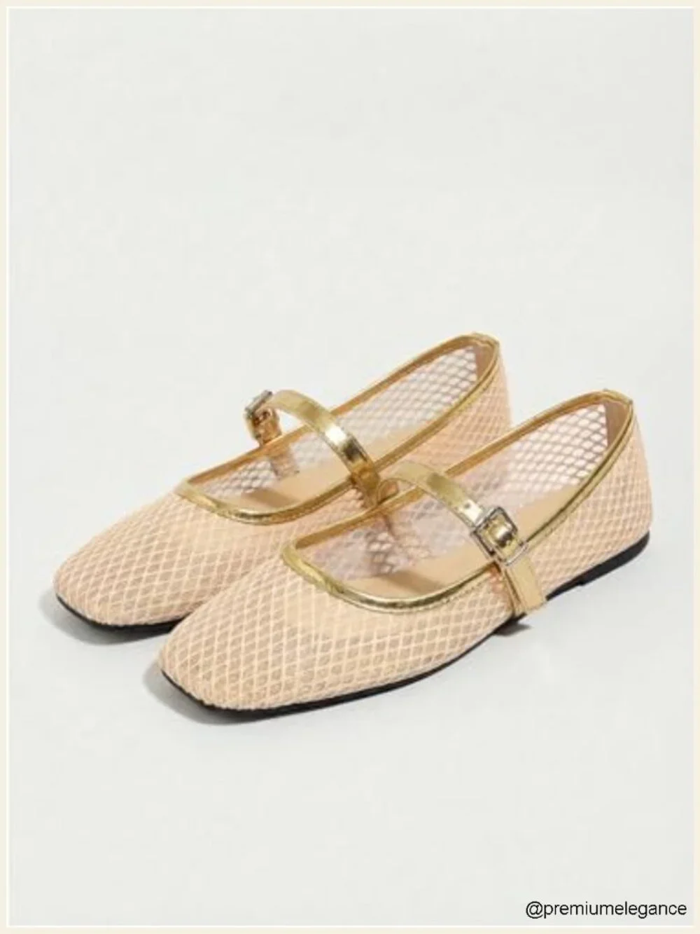 Leopard Mesh Square Toe Mary Jane Ballet Flats for Women, Comfortable Dressy